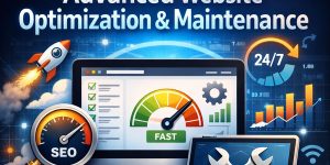 Advanced Website Optimization & Maintenance – Performance, Security & SEO Enhancement image shows a analytics of high website performance