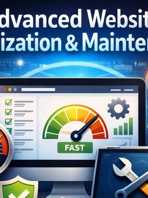 Advanced Website Optimization & Maintenance – Performance, Security & SEO Enhancement image shows a analytics of high website performance