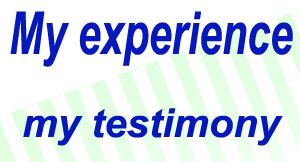 My experience my testimony page image